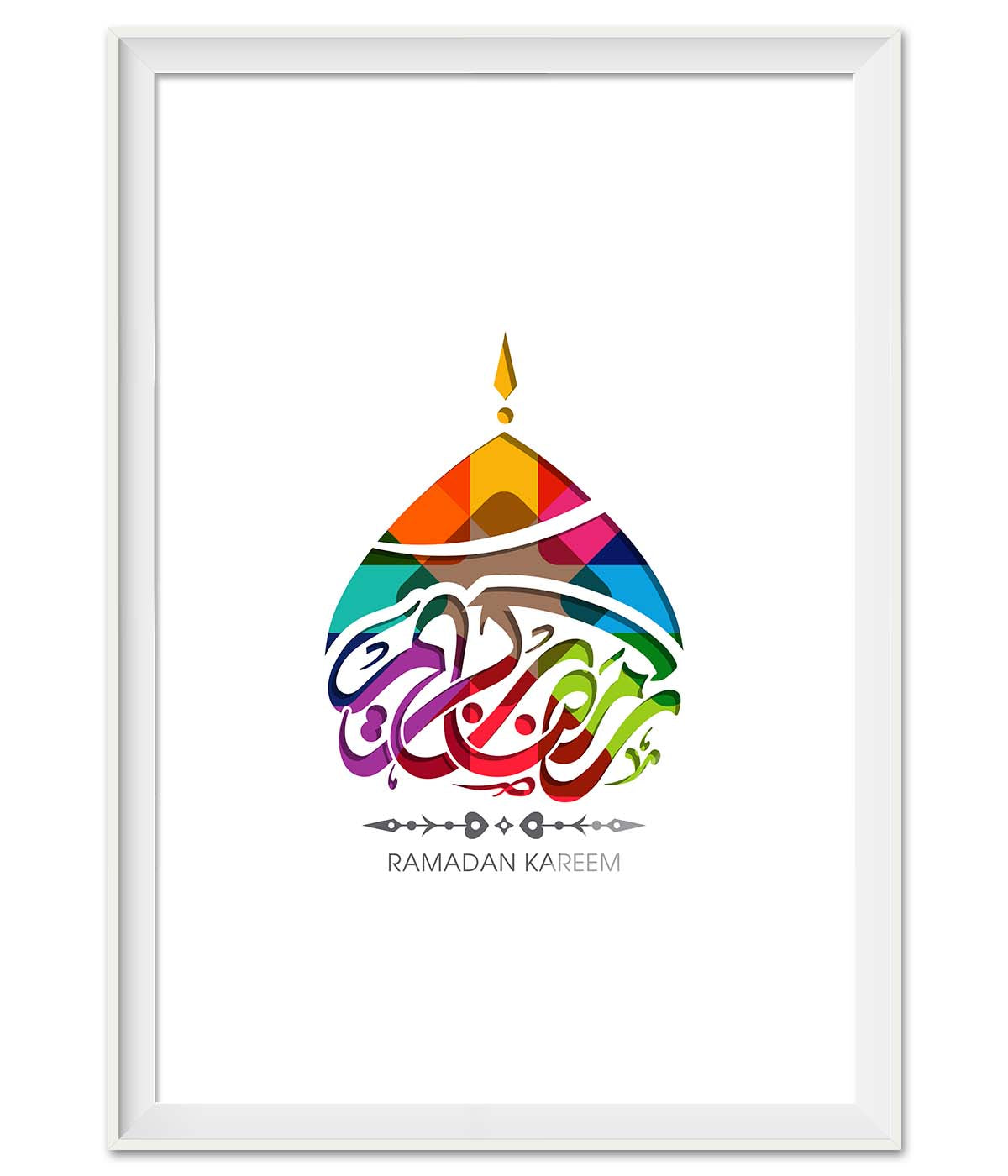 Colourful Ramadan Kareem Under a Dome (print)
