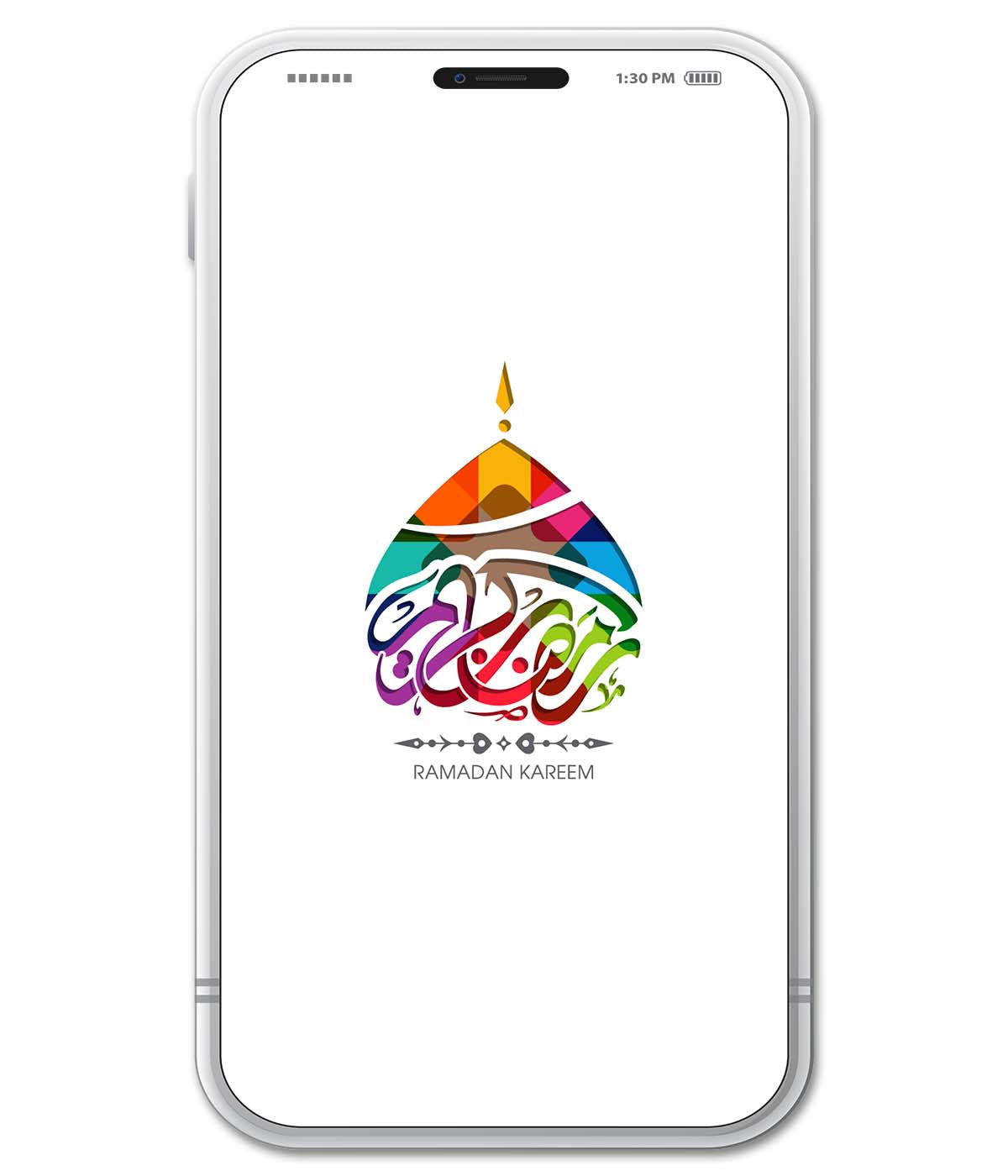 Colourful Ramadan Kareem Under a Dome (digital)