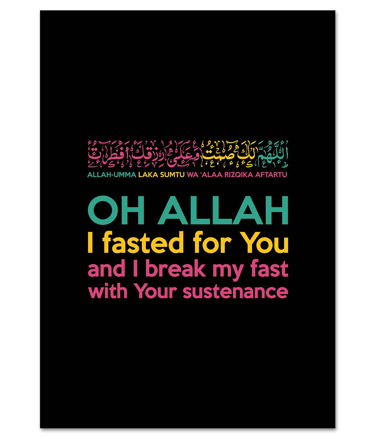 Tricolour Prayer on Breaking The Fast (print)